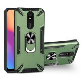 For Xiaomi Redmi 8A PC + TPU Protective Case with 360 Degrees Rotatable Ring Holder(Dark Green)