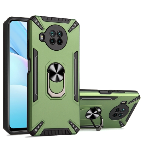 For Xiaomi Redmi Note 9 Pro 5G PC + TPU Protective Case with 360 Degrees Rotatable Ring Holder(Dark Green)