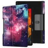For Lenovo Yoga Smart Tab Color Drawing Pattern Horizontal Flip Leather Case with Two-folding Holder(Galaxy Nebula)