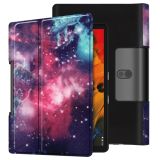 For Lenovo Yoga Smart Tab Color Drawing Pattern Horizontal Flip Leather Case with Two-folding Holder(Galaxy Nebula)