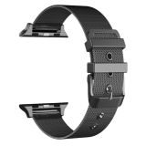 For Apple Watch Series 6 & SE & 5 & 4 44mm / 3 & 2 & 1 42mm Milanese Stainless Steel Double Buckle Watchband(Black)