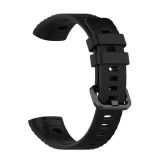 For Huawei Band 3 & 4 Pro Silicone Strap(Black)