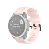 For Garmin Fenix 6S 20mm Quick Release Official Texture Wrist Strap Watchband with Metal Button(Light Pink)