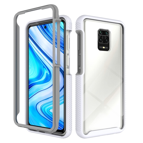 For Xiaomi Redmi Note 9S / Note 9 Pro Starry Sky Solid Color Series Shockproof PC + TPU Protective Case (White)