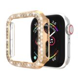 For Apple Watch Series 3 & 2 & 1 42mm Double Row Diamonds PC Protective Case(Rose Gold)