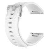 For Fitbit Ionic Twill Texture Silicone Replacement Wrist Strap Watchband with Buckle