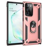 For Samsung Galaxy Note 20 5G Shockproof TPU + PC Protective Case with 360 Degree Rotating Holder(Rose Gold)