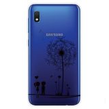 For Samsung Galaxy A10 Coloured Drawing Pattern Highly Transparent TPU Protective Case(Dandelion)