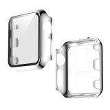 For Apple Watch Series 3 & 2 & 1 42mm Full Coverage Plating Glass Case(Silver)