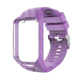 For Tomtom 2 / 3 Radium Carving Texture Replacement Strap Watchband(Purple)
