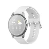 For Xiaomi Haylou Solar LS05 Silicone Solid Color Silver Buckle Strap