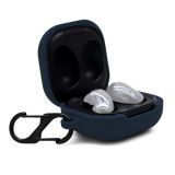 For Samsung Galaxy Buds Live Anti-fall Silicone Earphone Protective Case with Hook(Sapphire Blue)