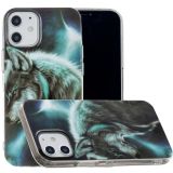 For iPhone 12 / 12 Pro Painted Pattern TPU Protective Case(Night Sky Wolf)