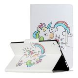 For Samsung Galaxy Tab A 10.1 (2019) / T510 / T515 Painted Pattern Horizontal Flip Leather Case with Holder(Sideways Unicorn)
