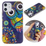 For iPhone 12 / 12 Pro Luminous TPU Soft Protective Case(Blue Owl)