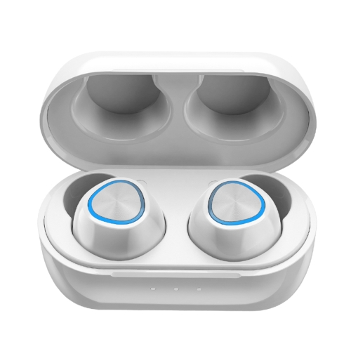 REMAX TWS-16 Bluetooth 5.0 Metal True Wireless Bluetooth Music Earphone with Charging Box(White)