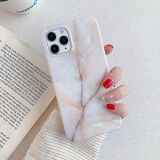 For iPhone 12 Pro Max Marble Pattern Soft TPU Protective Case(Cream Marble)