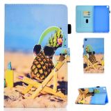 For Samsung Galaxy Tab A7 10.4 2020 T500 Colored Drawing Stitching Horizontal Flip Leather Case