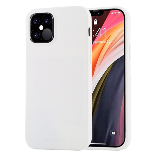 For iPhone 12 Pro Max GOOSPERY SOFT FEELING Liquid TPU Shockproof Soft Case(White)