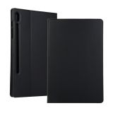 For Samsung Galaxy Tab S7+ / T970 Horizontal Flip Elasticity PU + TPU Leather Case with Holder(Black)