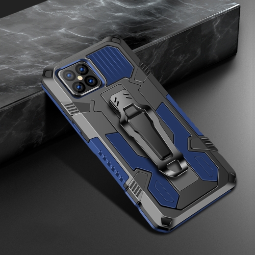For iPhone 12 Pro Max Machine Armor Warrior Shockproof PC + TPU Protective Case(Royal Blue)