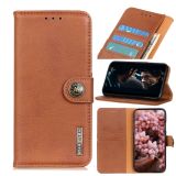 For Motorola Moto G9 Play / G9 / E7 Plus KHAZNEH Cowhide Texture Horizontal Flip Leather Case with Holder & Card Slots & Wallet(Brown)