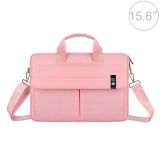 ST08 Handheld Briefcase Carrying Storage Bag with Shoulder Strap for 15.6 inch Laptop(Pink)