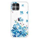 For iPhone 12 / 12 Pro Shockproof Painted Transparent TPU Protective Case(Star Flower)