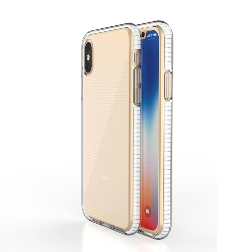 For iPhone X / XS TPU Double-color Shockproof Protective Case(White)