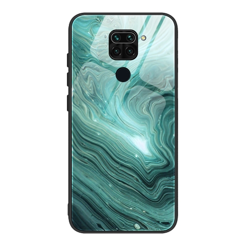 For Xiaomi Redmi Note 9 Marble Pattern Glass Protective Case(DL02)
