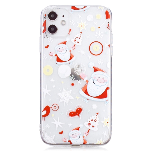 For iPhone 11 Christmas Pattern TPU Protective Case(Happy Santa Claus)