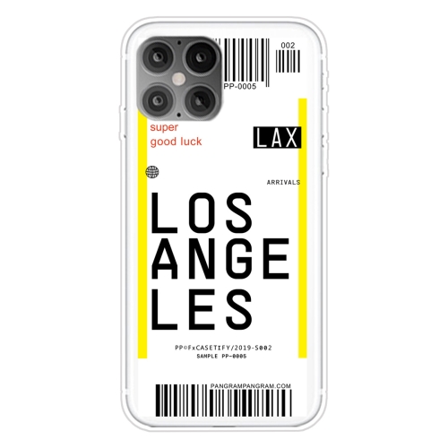 For iPhone 12 / 12 Pro Boarding Pass Series TPU Phone Protective Case(Losangeles)