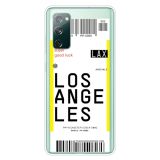 For Samsung Galaxy S20 FE Boarding Pass Series TPU Phone Protective Case(Los Angeles)