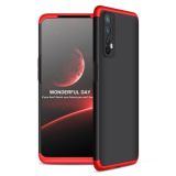 For OPPO Realme 7 GKK Three Stage Splicing Full Coverage PC Protective Case(Black Red)