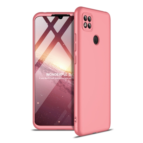 For Xiaomi Redmi 9C GKK Three Stage Splicing Full Coverage PC Protective Case(Rose Gold)