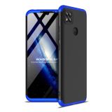 For Xiaomi Redmi 9C GKK Three Stage Splicing Full Coverage PC Protective Case(Black Blue)