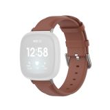 For Fitbit Versa 3 / Fitbit Sense Round Tail Leather Strap