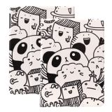 Horizontal Flip Leather Case with Holder & Sleep / Wake-up Function For iPad 10.2 & 10.2 (2020)(Black and White Cartoon)