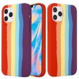Rainbow Liquid Silicone Shockproof Full Coverage Protective Case For iPhone 12 Pro Max