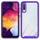 For Samsung Galaxy A50 Starry Sky Solid Color Series Shockproof PC + TPU Protective Case(Purple)