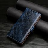 For Xiaomi POCO X3 NFC Knead Pattern Texture Side Buckle Horizontal Flip Leather Case with Holder & Card Slots(Blue)