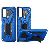 For vivo Y20 Shockproof TPU + PC Protective Case with Holder(Blue)