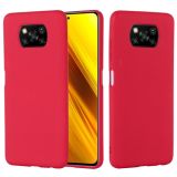 For Xiaomi Poco X3 NFC Pure Color Liquid Silicone Shockproof Full Coverage Case(Red)