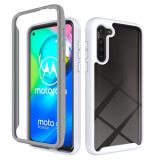 For Motorola Moto G8 Power (EU Version) Starry Sky Solid Color Series Shockproof PC + TPU Protective Case(White)