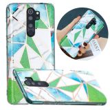For Xiaomi Redmi Note 8 Pro Flat Plating Splicing Gilding Protective Case(Green Triangle)