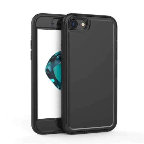 360 All-inclusive Shockproof Precise Hole PC + TPU Protective Case For iPhone SE 2020 / 8 / 7(Black)