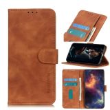 For Motorola Moto G9 Power KHAZNEH Retro Texture PU + TPU Horizontal Flip Leather Case with Holder & Card Slots & Wallet(Brown)