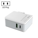 LDNIO A4403C 30W PD + Auto-id Foldable Fast Travel Charger with 1m Micro USB Cable