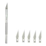 JIAFA JF-621 Metal Carving Knife Professional Mobile Phone Repair Tool with 6 Blades(Silver)