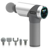 HF-01 60W APP Bluetooth Control Smart Fascia Gun Muscle Relaxation Massager with Touch + Button LCD Screen(Grey)